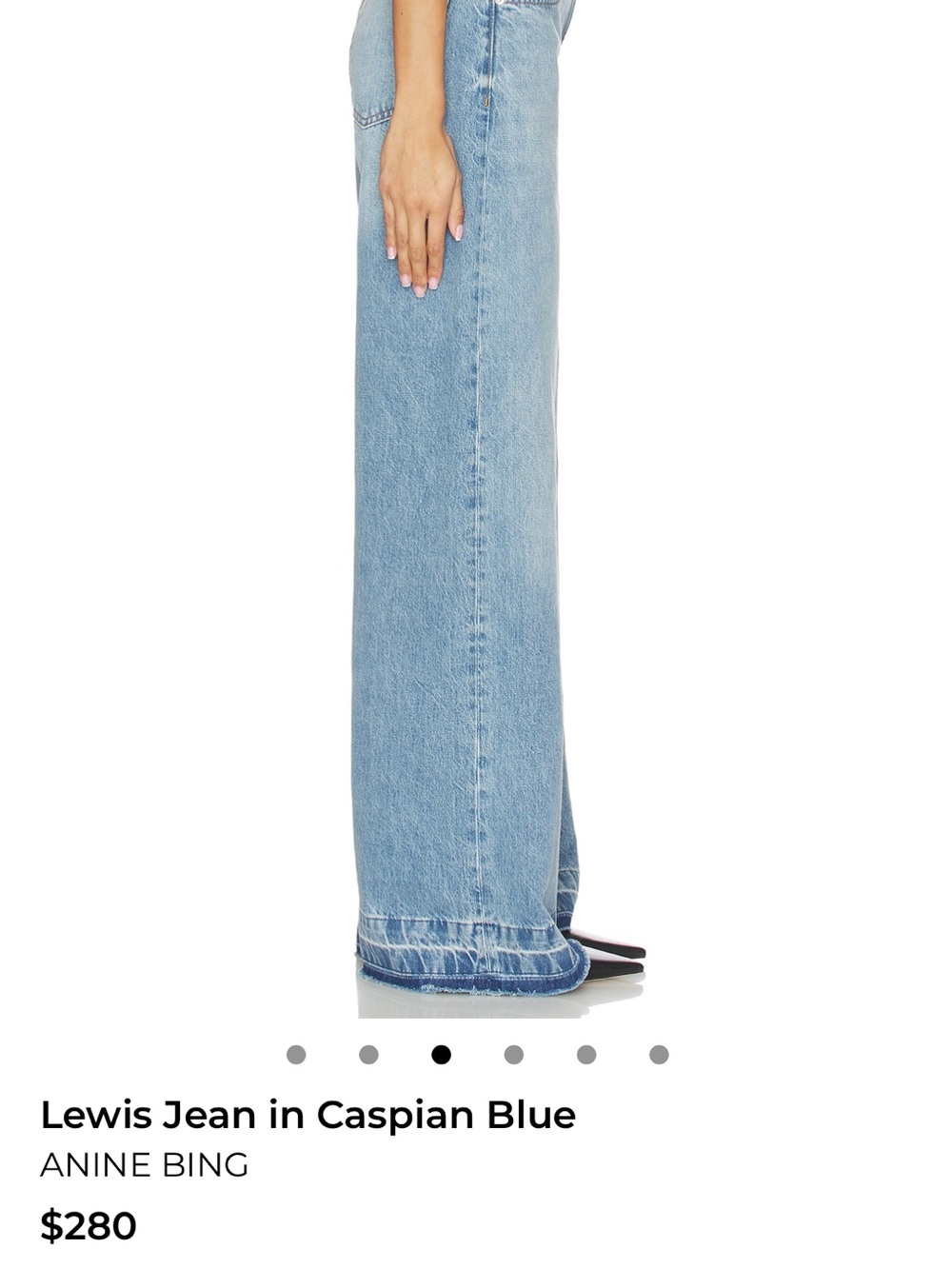 Anine Bing Light Blue Wide-Leg Denim Jeans Lewis jeans - Picture 4 of 4
